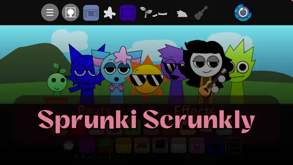 Sprunki Scrunkly: 在Spunky 玩上玩Sprunki Scrunkly